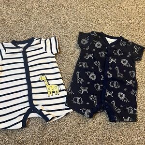 Striped and Animal Print Kids One Piece Set